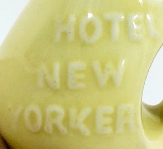 Hotel Yorker Restaurant Ware Yellow Mini CREAMER Vtg 1930 ' s Ceramic RARE 3