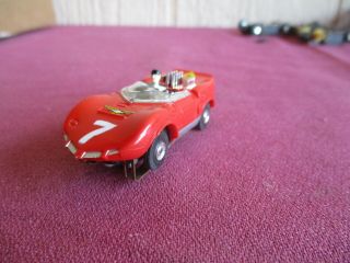 Vintage Thunderjet 500 Tjet 1377 Ho Scale Red Chaperral Slot Car