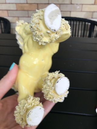 Vtg Yellow Kreiss Spaghetti Horse Ceramic Japan Figurine 5
