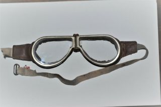 Set Vintage Military / Flying / Motorcycle Folding Goggles - 6 X 2 Inch