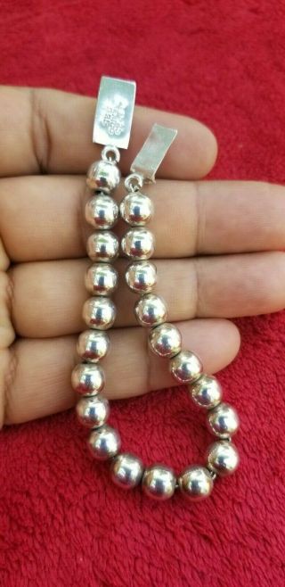 Vintage Mexican Sterling Silver 925 Bead Ball Bracelet
