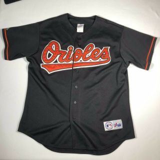Vintage Baltimore Orioles Jersey Majestic Mens Size Large Made In Usa Polyester