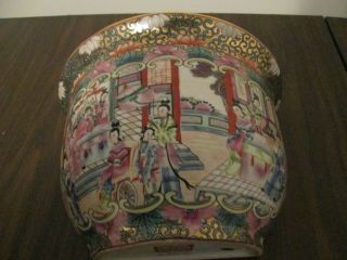 Vintage Hand Painted In Macau Chinese Porcelain Wall Vase 13 " X 7 "