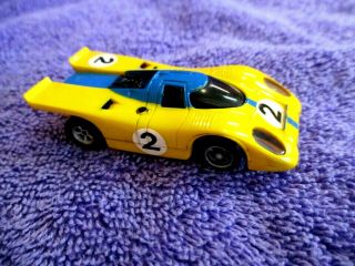 Vintage Aurora Afx Porsche 917 Ho Scale Slot Car 2 Yellow/blue
