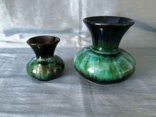 Vintage Blue Mountain Pottery Canada Bmp Bulb Base Vases