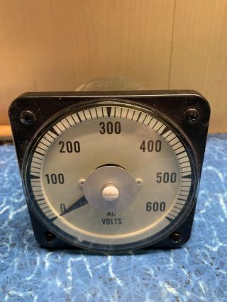 Vintage Yokogawa Weschler Instruments S: 0 - 600 Ac Volts Panel Meter