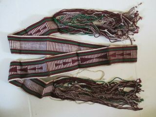 Vintage Hopi Woven Dance Ceremonial Sash 100 X 3 1/2 Inches