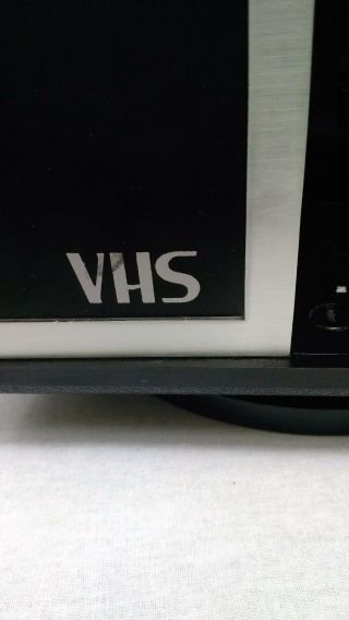 Vintage VHS Video Tape Holder 12 Cassette Rotating Storage Caddy Black Silver 2