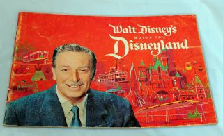 1961 Walt Disney Guide To Disneyland Vintage Book Theme Park Map Monorail
