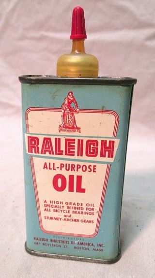 Vintage Raleigh Bicycle Handy Oiler Oil Can Sturmey Archer Gear Lube
