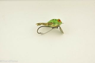 Vintage Jensen Midget Kicker Minnow Antique Fishing Lure Green Frog Et55