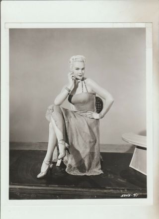 Vintage 1956 8 X 10 B & W Pinup Photograph Actress Adele Jergens.