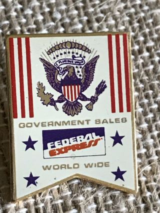 Vintage Federal Express Worldwide Government Sales Pin