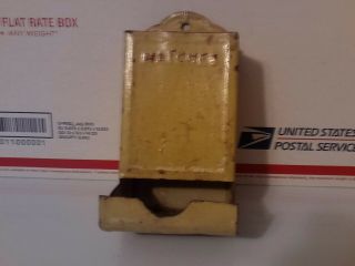 Vintage Metal Match Holder Tin Matchboxes