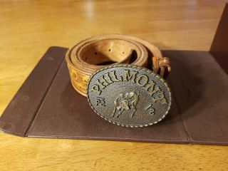 Vintage Boy Scouts Philmont Belt Buckle With Belt