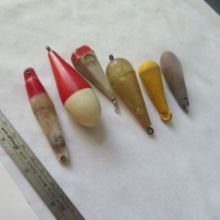 FISHING VINTAGE OFFICIAL 5/8 OZ RED HEAD AND 5 ASSORTED PRACTICE PLUGS 2