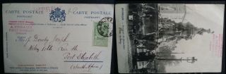 Vintage Belgium Postcard 1900s Fm Bruxells To Port Elizabeth South Africa