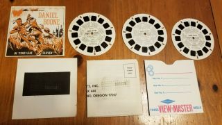 View - Master Daniel Boone B479 3 Reel Set 1965 With Booklet Vintage Viewmaster