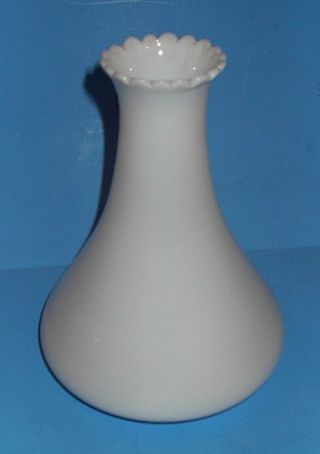 Vintage Angle Lamp Pearl Top Shade Old Stock No Chip No Crack 5 1/2 X 8 3/4