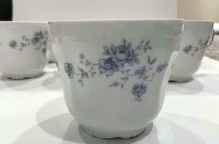 Set Of 7 Vintage Johann Haviland Bavaria Germany Blue Garland Porcelain Cups