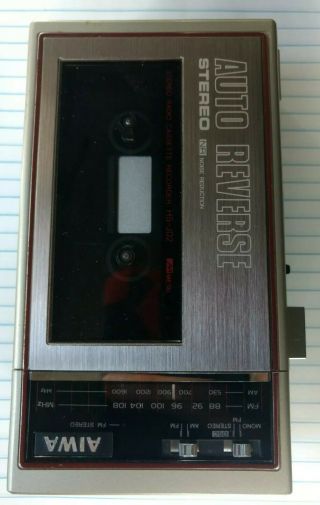 Vtg Aiwa Hs - J02 Portable Cassette Recorder Radio,  Cassette