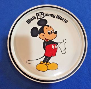 Walt Disney World Mickey Mouse Metal Tray Vintage 1971 - 1996