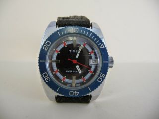 Vintage Timex Divers Style Wrist Watch; 1970 