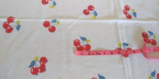 Vintage Fruit Berries Border Cotton Tablecloth 58 x 72 