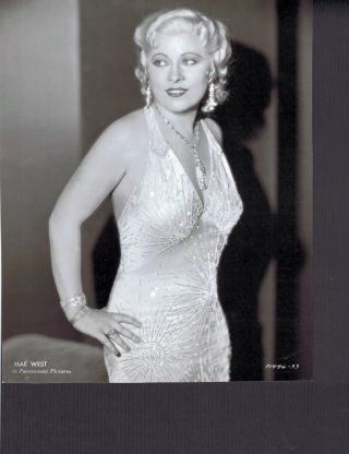 2 Mae West Gorgeous Vintage Portrait Publicity Photo
