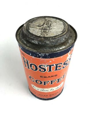 Antique Hostess Brand Coffee Can Milwaukee WI McInnes Bros Vintage Advertising 2