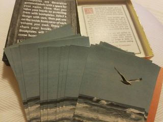 Vintage Antioch Bookplates Rare Seagull Ocean From The Library Of 36 In Org Box