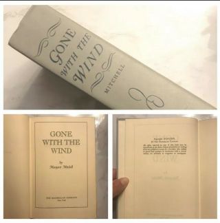 Vintage Gone With The Wind Book By Margaret Mitchell Hard Cover
