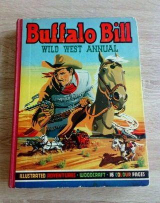 Buffalo Bill Wild West Annual 1950 Vintage Hardback Book