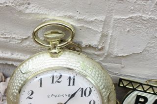 Vintage Spartus Backwards Bartender Gold Self Starting Electric Clock Bar Closed 3
