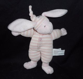 7 " Vintage North American Bear Sleepyhead Bunny Rattle Stuffed Animal Plush Toy