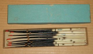Vintage Porcy Fishing Plastic Quill Float Nos 8 Count