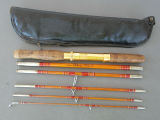 Vintage Longfellow 954 6pc Trail Pack Fiberglass Spinning Rod With Case
