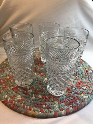 Set Of 5 Vintage Anchor Hocking Wexford 6 1/4” Ice Tea Tumblers Water Glasses