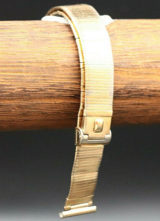 Vintage Rare Forstner Komfit 1/10 Gf Gold Plated Fill Wrist Watch Band Strap Usa