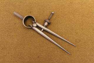 Vintage Lufkin Small Round Leg Caliper Divider 2.  5” Spring Type Machinist Tool