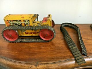 Vintage 50s 1950s Marx Caterpillar Diesel Tractor Tin Metal Wind Up Toy Rare
