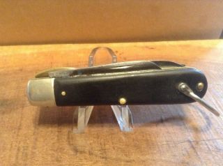 Vintage M Klein & Sons,  Chicago 3 Blade Electrician Pocket Knife - 3 Spring 3