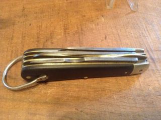 Vintage M Klein & Sons,  Chicago 3 Blade Electrician Pocket Knife - 3 Spring 4