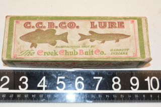 Old Wooden Glass Eye Creek Chub Pikie Lure In The Box