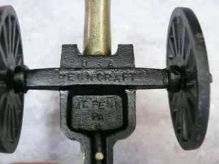 Vintage Cast Iron Penncraft 651 Rolling Civil War 4.  5 
