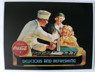 Vintage Tin Coca Cola Sign Delicious & Refreshing 16 " X 12 1/2 "