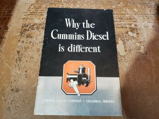 Vintage 1943 Cummins Diesel Engines Booklet Literature Promo Brochure