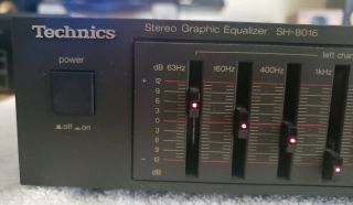 Vintage Technics Model Sh - 8016,  7 - Band Stereo Graphic Equalizer
