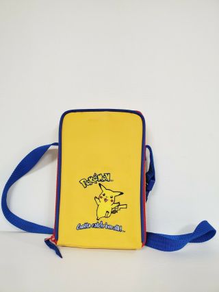Vintage Nintendo Gameboy Color Pokemon Carrying Case Bag Pikachu Yellow