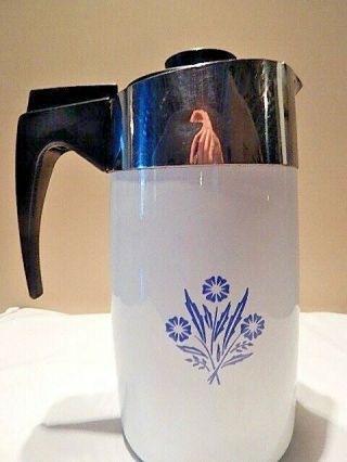 Vintage Corning Ware Electric Coffee Pot Blue Cornflower